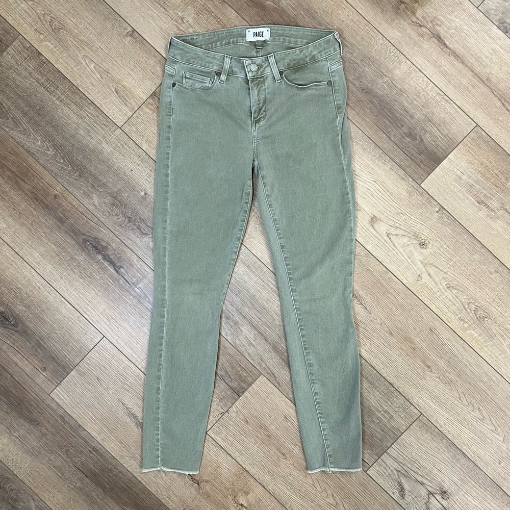 PAIGE Verdugo Ankle Raw Hem Skinny Jeans Size 28